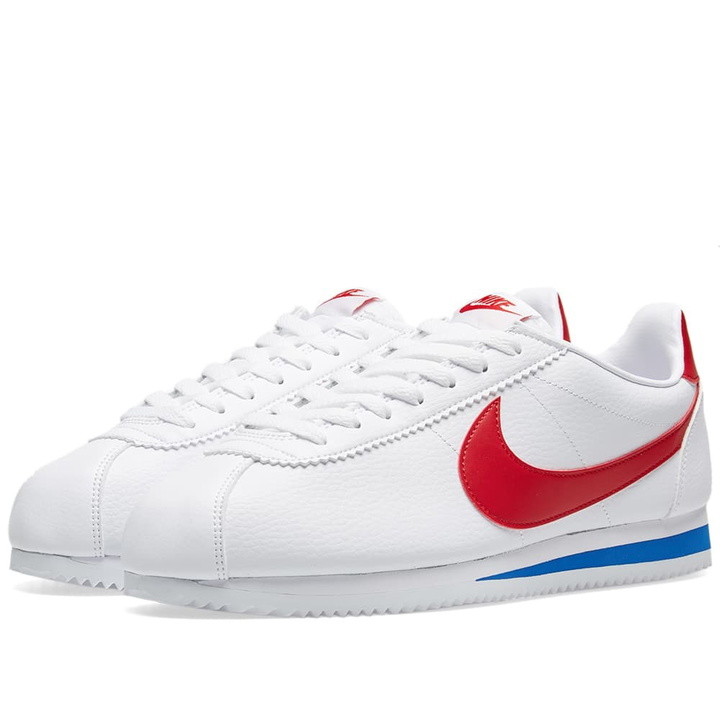 Photo: Nike Classic Cortez Leather White & Varsity Red