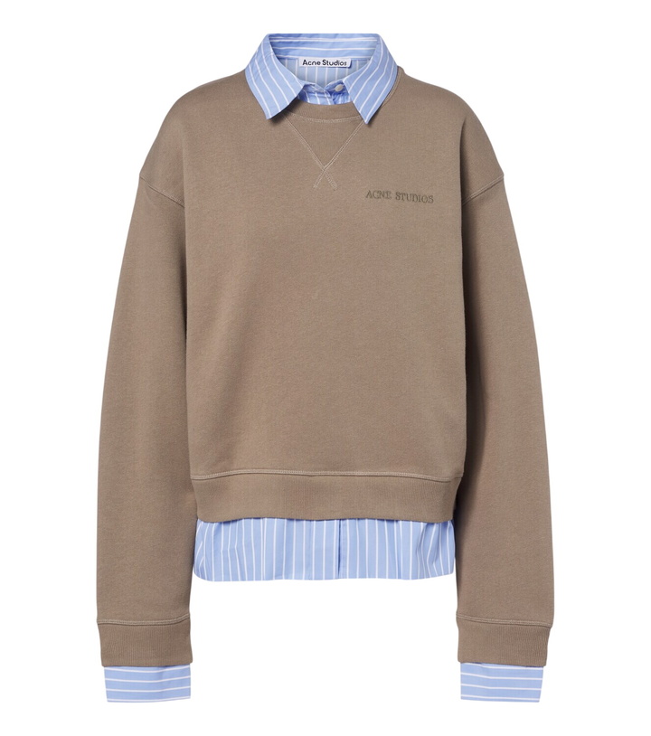 Photo: Acne Studios Layered cotton jersey sweatshirt