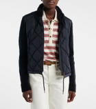 Moncler Down-paneled cotton-blend cardigan