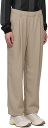 Dime Tan Pleated Trousers