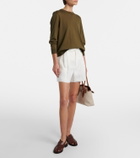 Ralph Lauren Collection Denise belted linen shorts