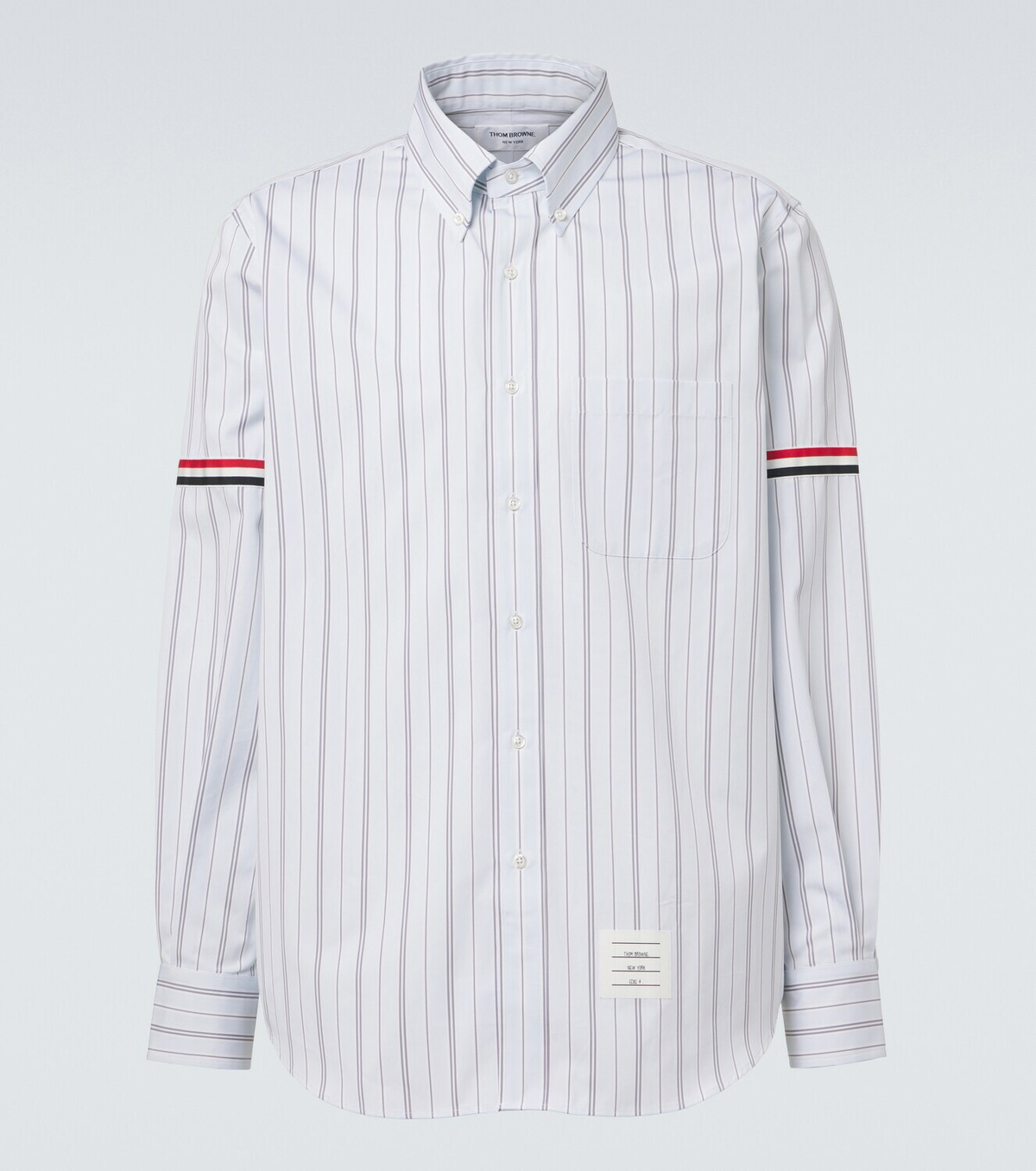 Thom Browne 4-Bar striped cotton shirt
