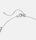 Kamyen Heart 18kt white gold and enamel choker with diamonds