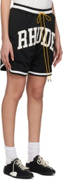 Rhude Black 'Rhude' Collegiate Basketball Shorts