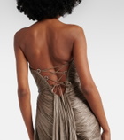 Maria Lucia Hohan Jolie lace-trimmed silk bustier dress