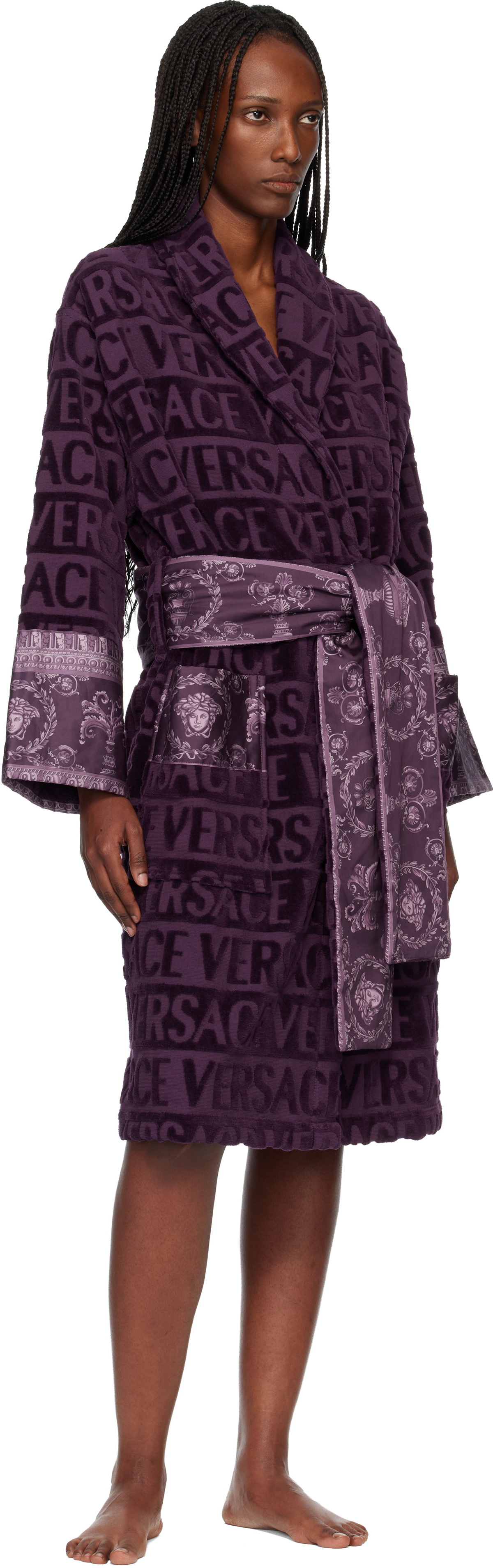 Versace Purple 'I Heart Baroque' Bathrobe