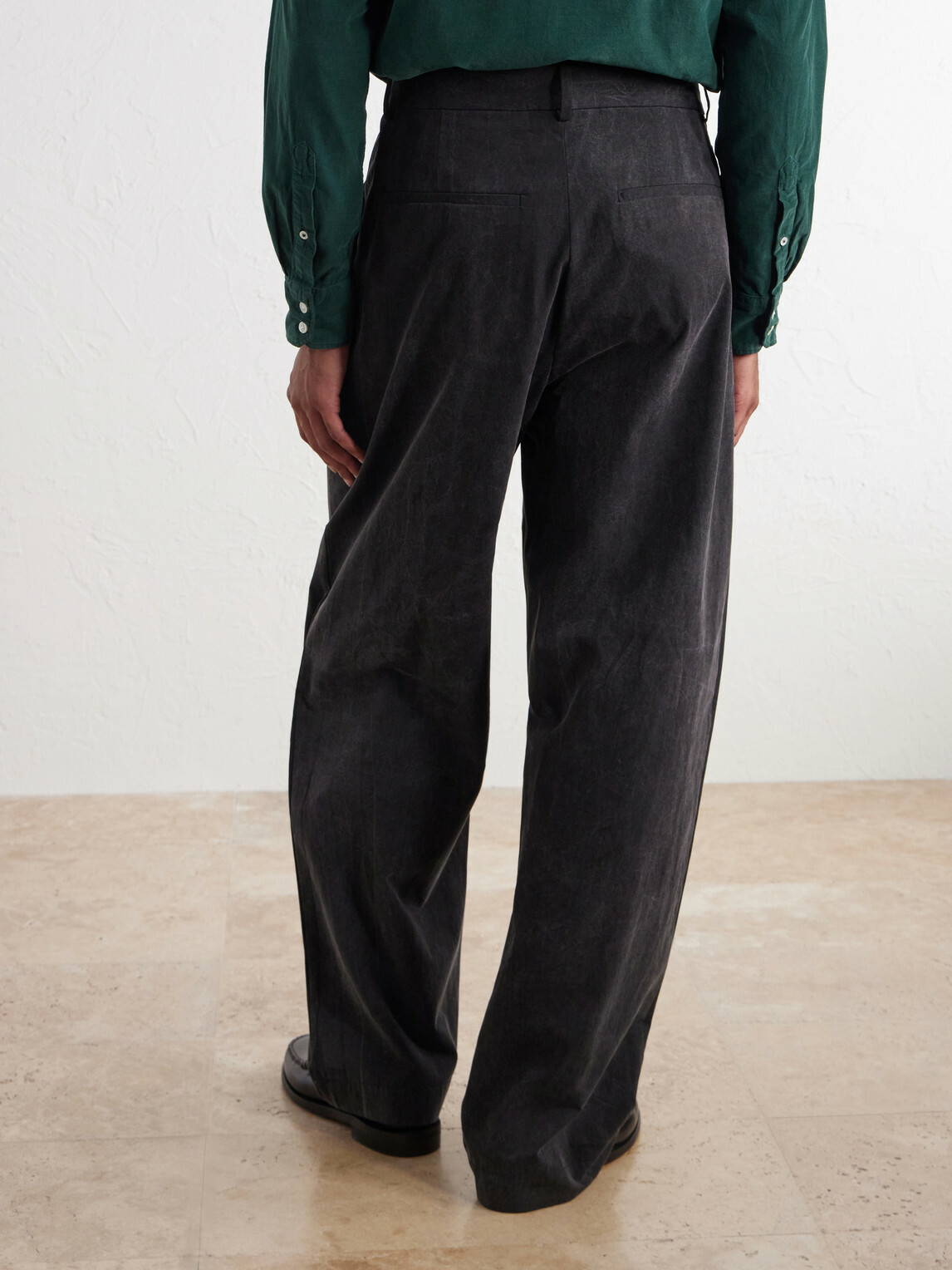 AGOLDE - Slater Straight-Leg Cotton-Moleskin Trousers - Black