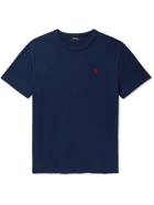 POLO RALPH LAUREN - Logo-Embroidered Cotton-Jersey T-Shirt - Blue