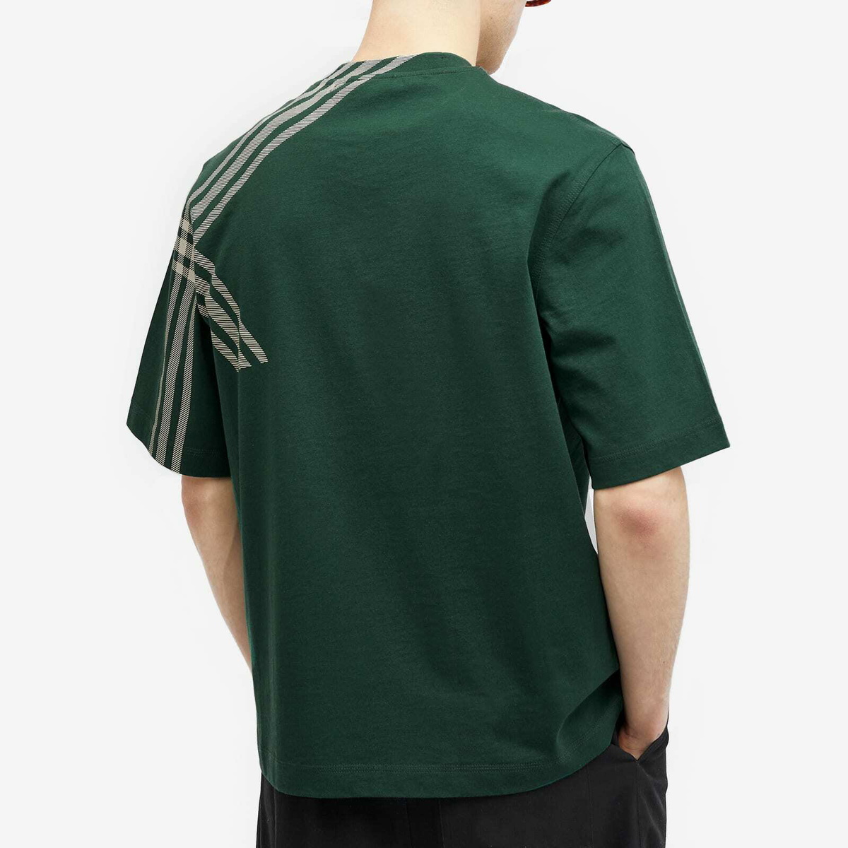 Burberry Men's Sleeve Check T-Shirt in Ivy Burberry Burberry Men's Sleeve Check T-Shirt in Ivy Burberry