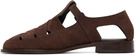 HEREU Brown Besso Nubuck Sandals