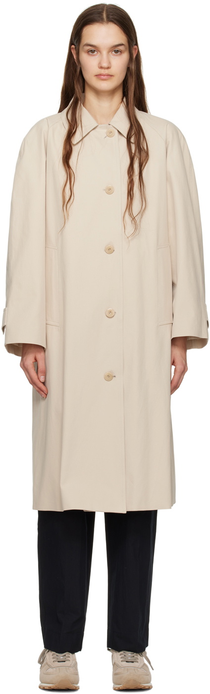 Nothing Written Beige Volume Balmacaan Trench Coat