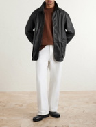 Auralee - Full-Grain Leather Jacket - Black