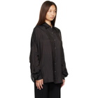 Dries Van Noten Brown Cupro Cocoon Shirt