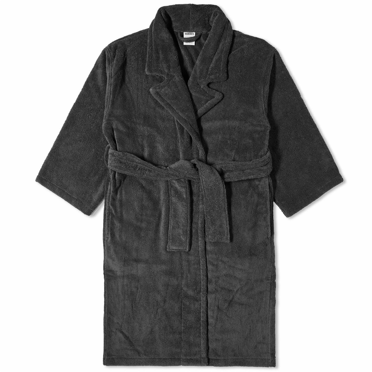 Photo: HOMMEY Men's Dressing Gown in Charcoal