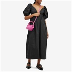 GANNI Women's Cotton Poplin Long Dress in Black