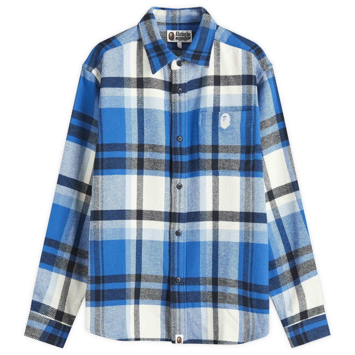 A Bathing Ape Men's Checked Overshirt in Blue