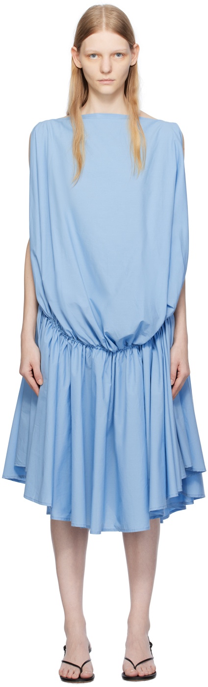 Baserange Blue Luce Midi Dress Baserange