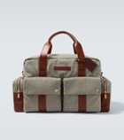 Brunello Cucinelli Leather-trimmed duffel bag