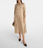 Max Mara Faesite striped silk twill maxi dress