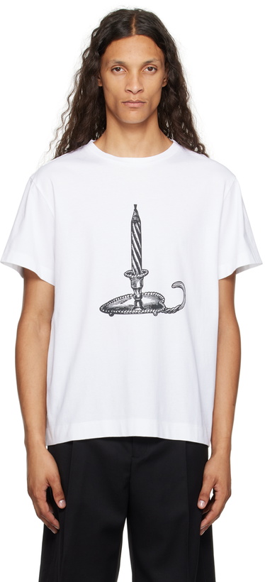 Photo: Simone Rocha White Candle Logo T-Shirt