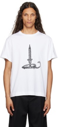 Simone Rocha White Candle Logo T-Shirt