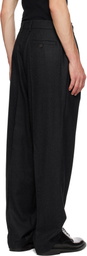 LE17SEPTEMBRE Gray Two-Tuck Wool Trousers