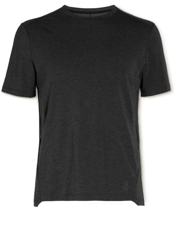 Photo: ON - Active Stretch Cotton-Blend Jersey T-Shirt - Black