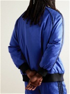 Moncler Genius - adidas Originals Seelos Striped Logo-Jacquard Shell Down Bomber Jacket - Blue