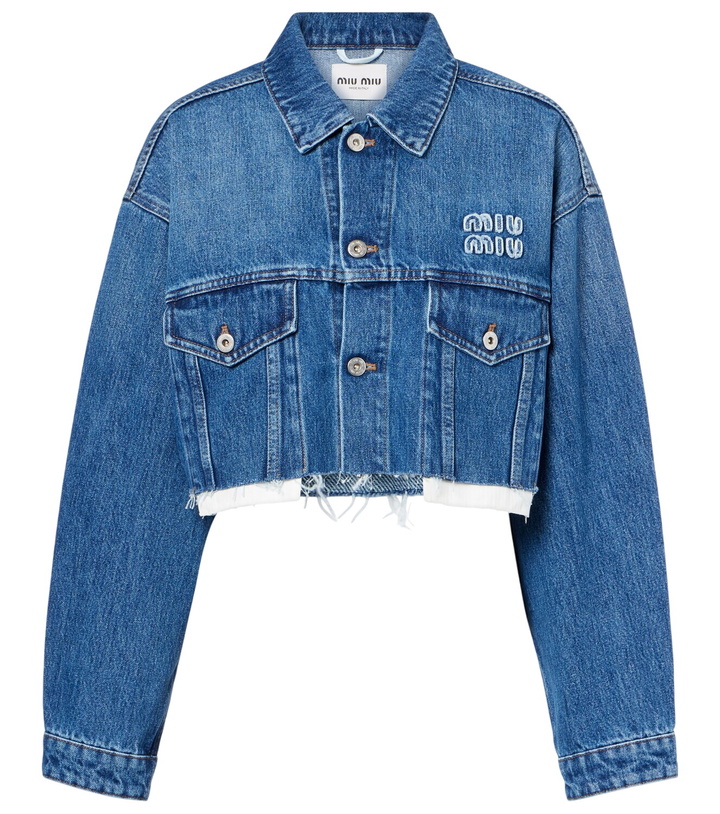 Photo: Miu Miu Cropped logo denim jacket