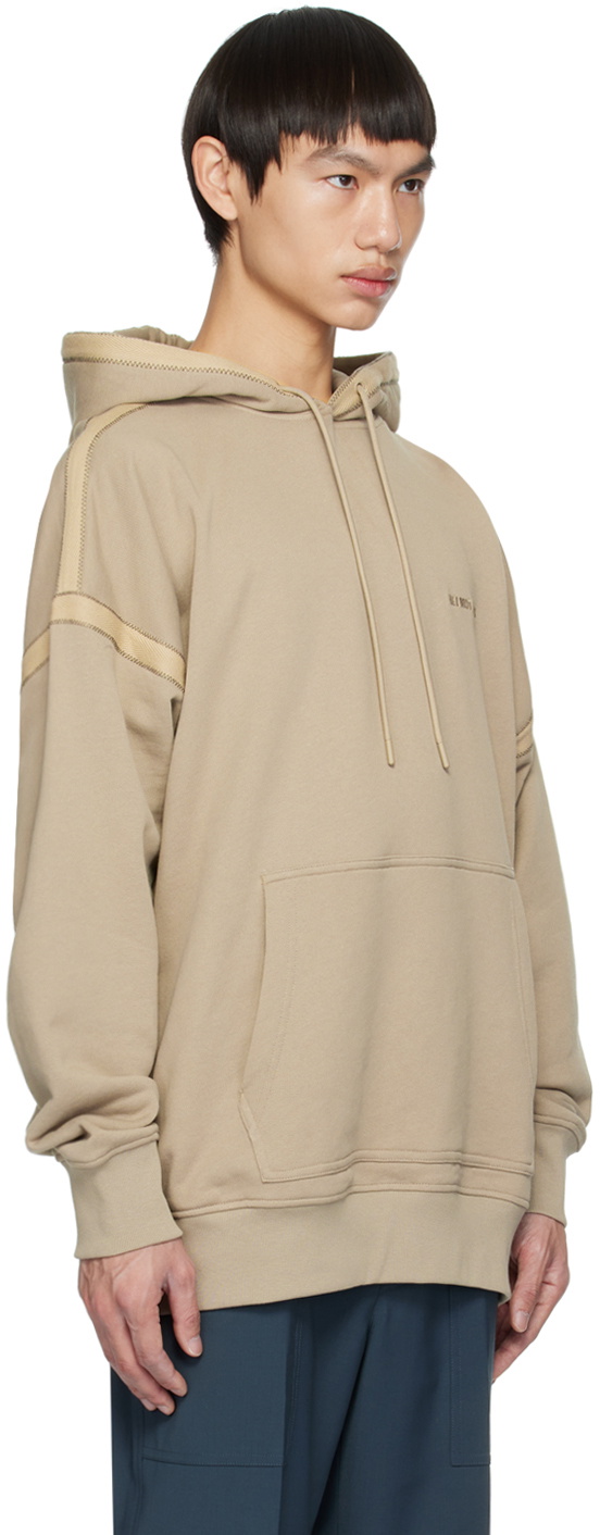 Helmut Lang Taupe Tape Hoodie Helmut Lang