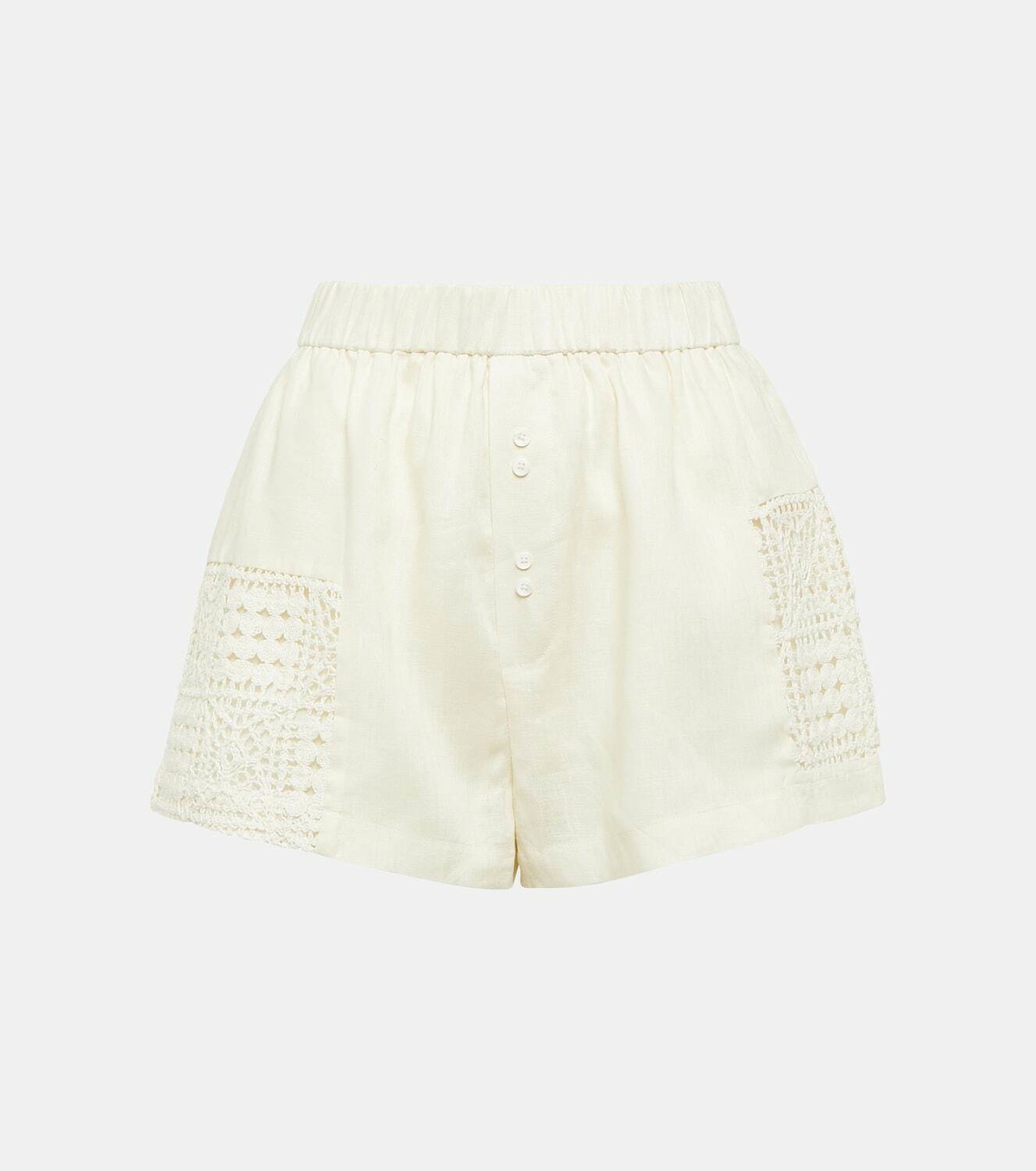 SIR Rayure patchwork cotton shorts