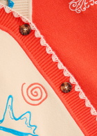 Never Fully Dressed Cream and Red Sol De Palma Knit Cardigan