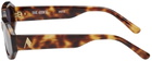 The Attico Tortoiseshell Linda Farrow Edition Irene Sunglasses