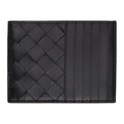 Bottega Veneta Black Intrecciato Zippered Card Holder