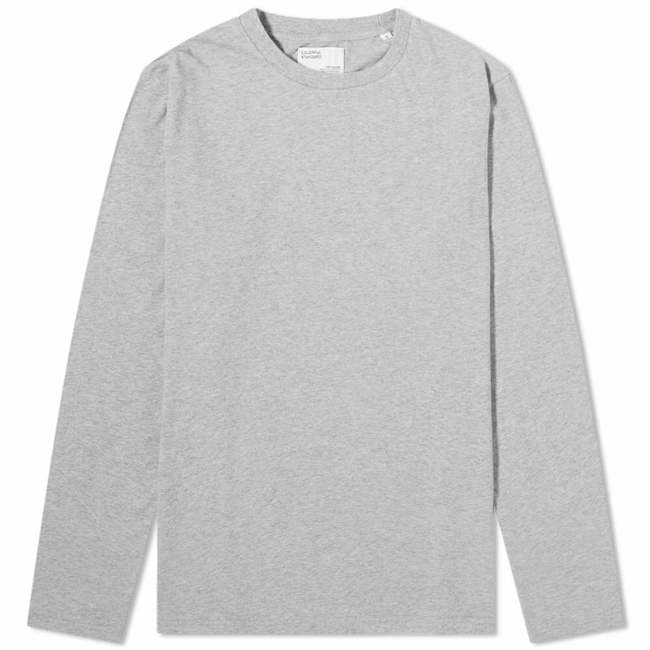 Photo: Colorful Standard Men's Long Sleeve Classic Organic T-Shirt in Heather Grey