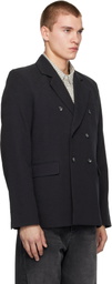 Palmes Black Double-Breasted Blazer