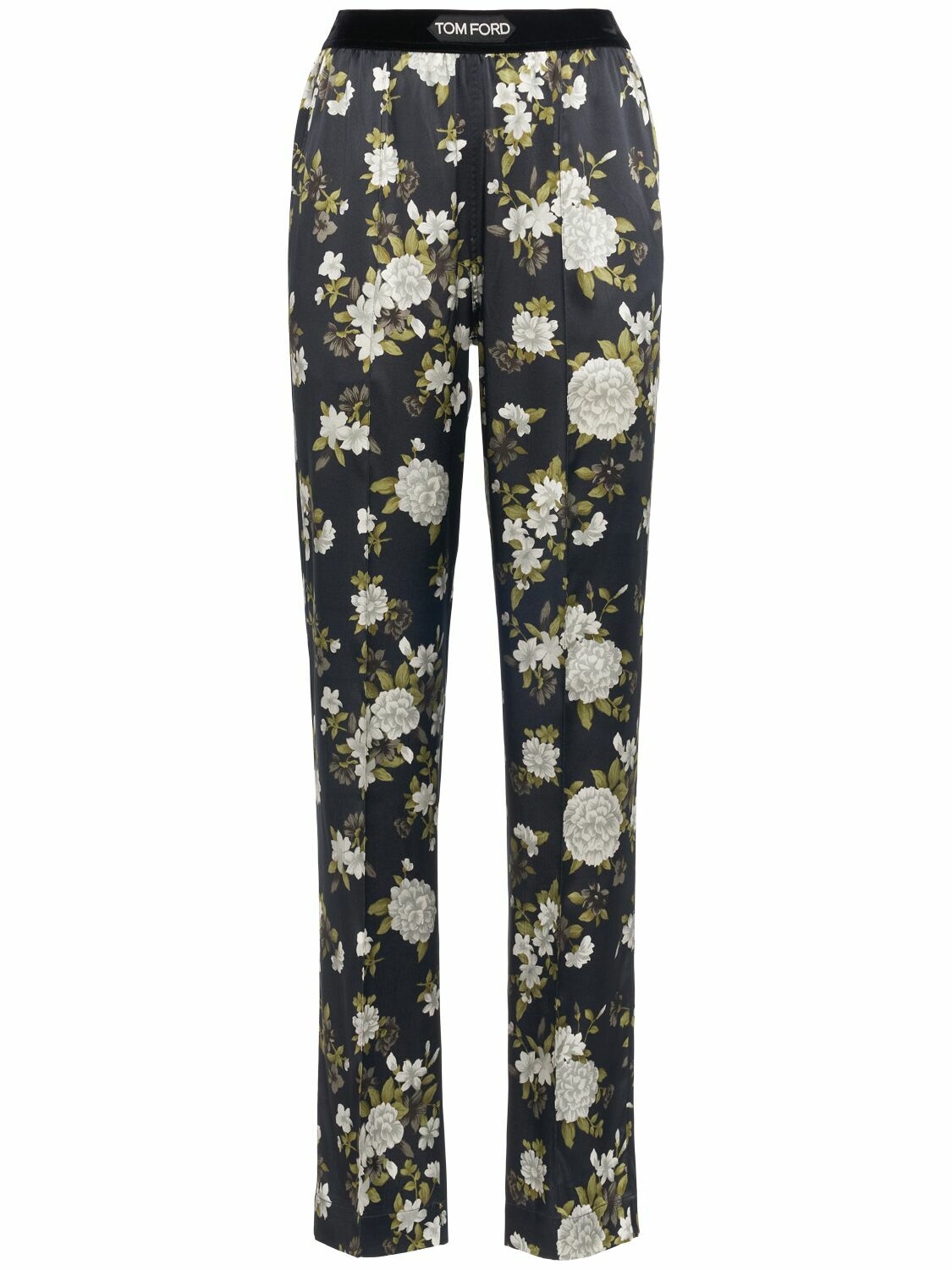 【関税＆送料込み】Tom Ford Floral Silk Pants TOM FORD Floral Print Stretch Silk Satin Pants TOM FORD