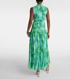 Diane von Furstenberg Menon printed draped maxi dress