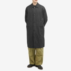 Merely Made Men's Premium Pinstripe Gurkha Coat in Raven Grey