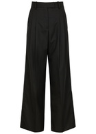 BY Malene Birger Cymbaria Wide-leg Twill Trousers Black