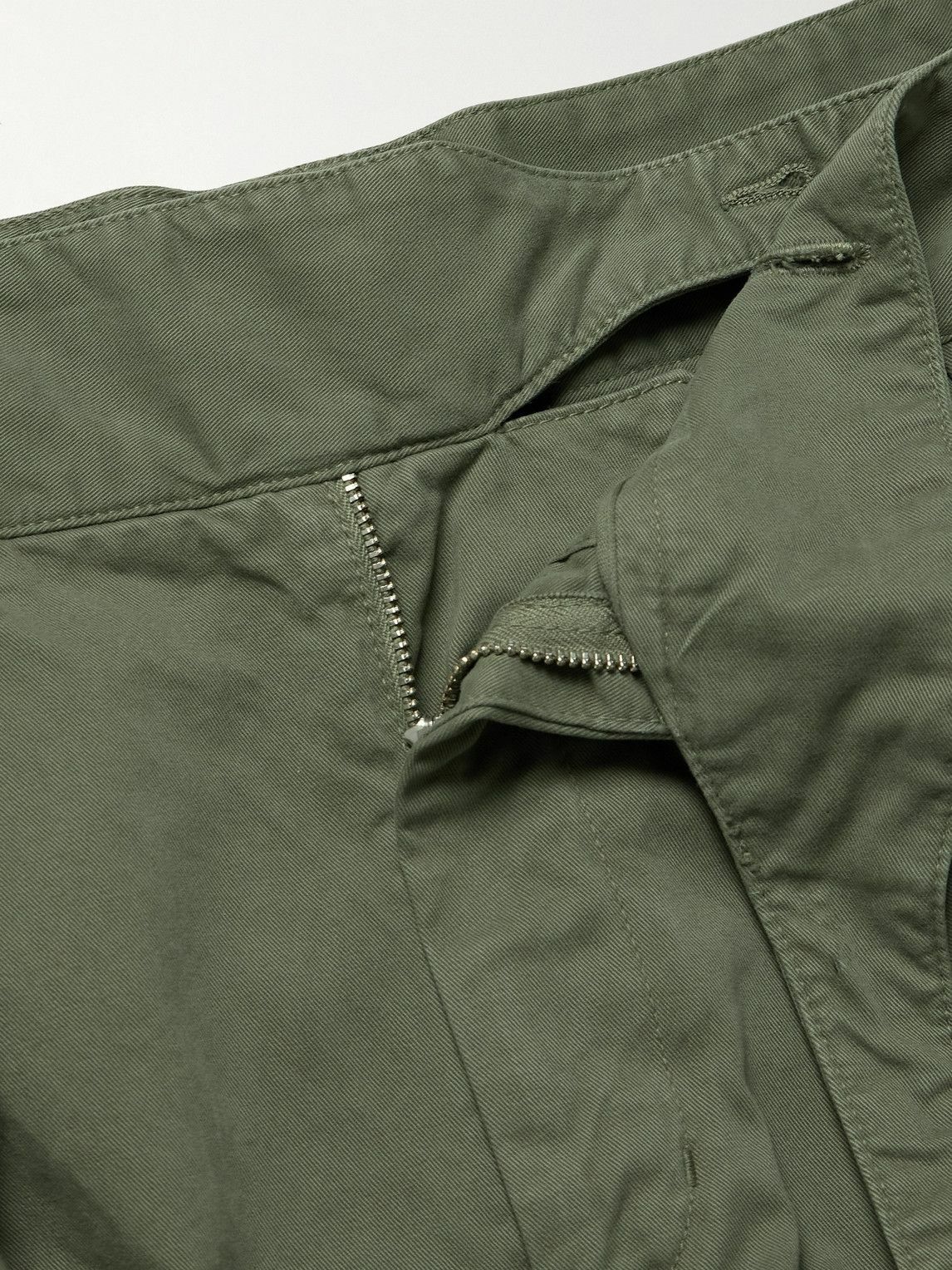 Rubinacci - Manny Straight-Leg Pleated Cotton-Twill Trousers - Green