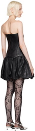 Marc Jacobs Black 'The Bubble' Leather Minidress