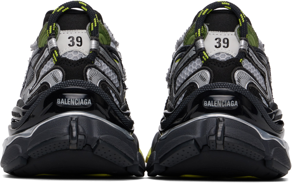 Balenciaga Silver & Black Runner 2.0 Sneakers Balenciaga