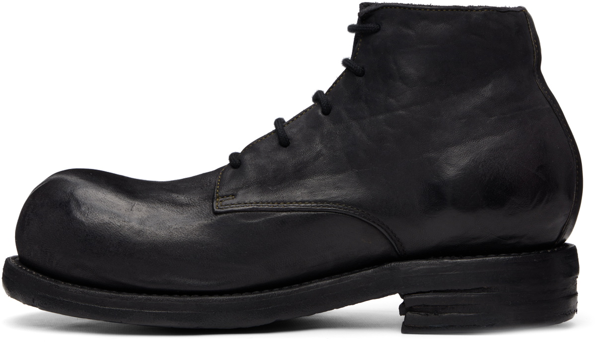 A DICIANNOVEVENTITRE Black Horse T06 Round Toe Ankle Boots