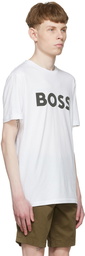 Boss White Cotton T-Shirt