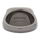 Versace Silver Greek Key Signet Ring