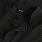 END. Men's Recruit Henley in Cinder Black
