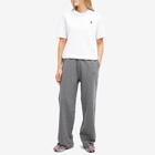 Pangaia Wool Jersey Wide Leg Loose Track Pants in Volcanic Grey