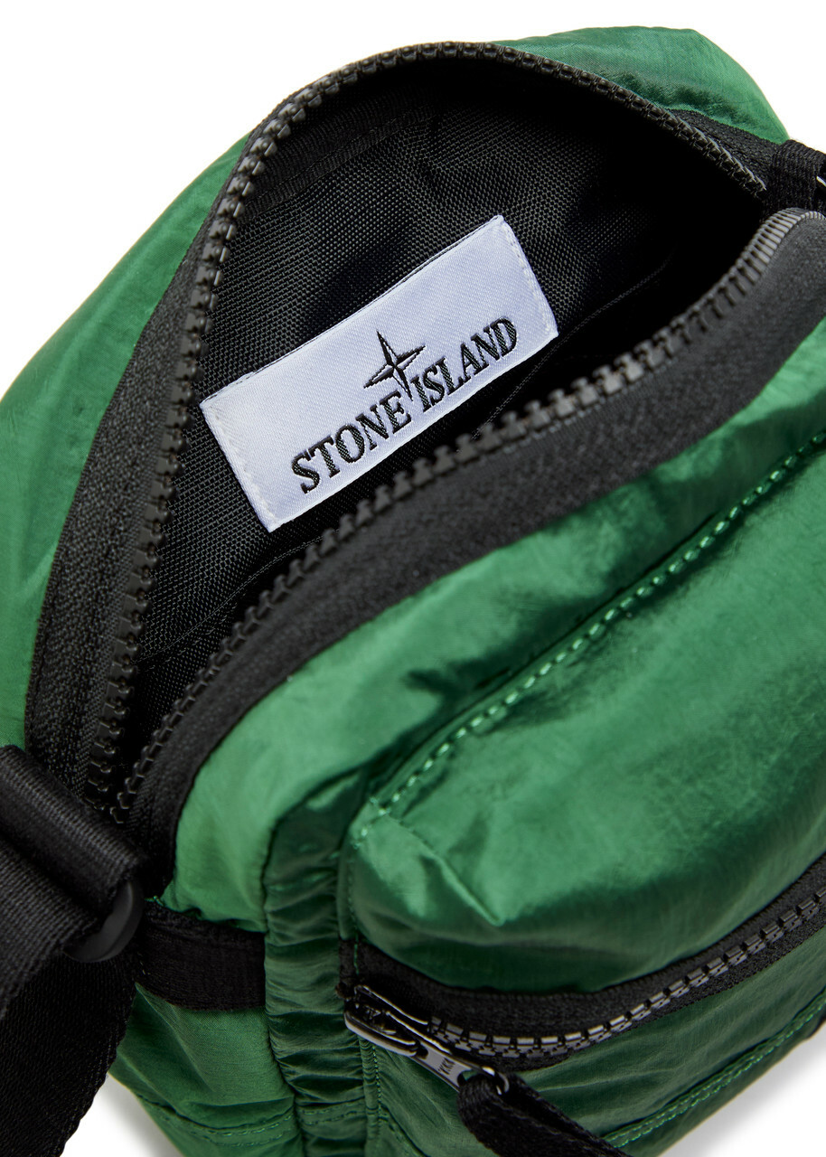 Stone Island Logo-appliquéd Nylon Pouch bag - Green - One Size