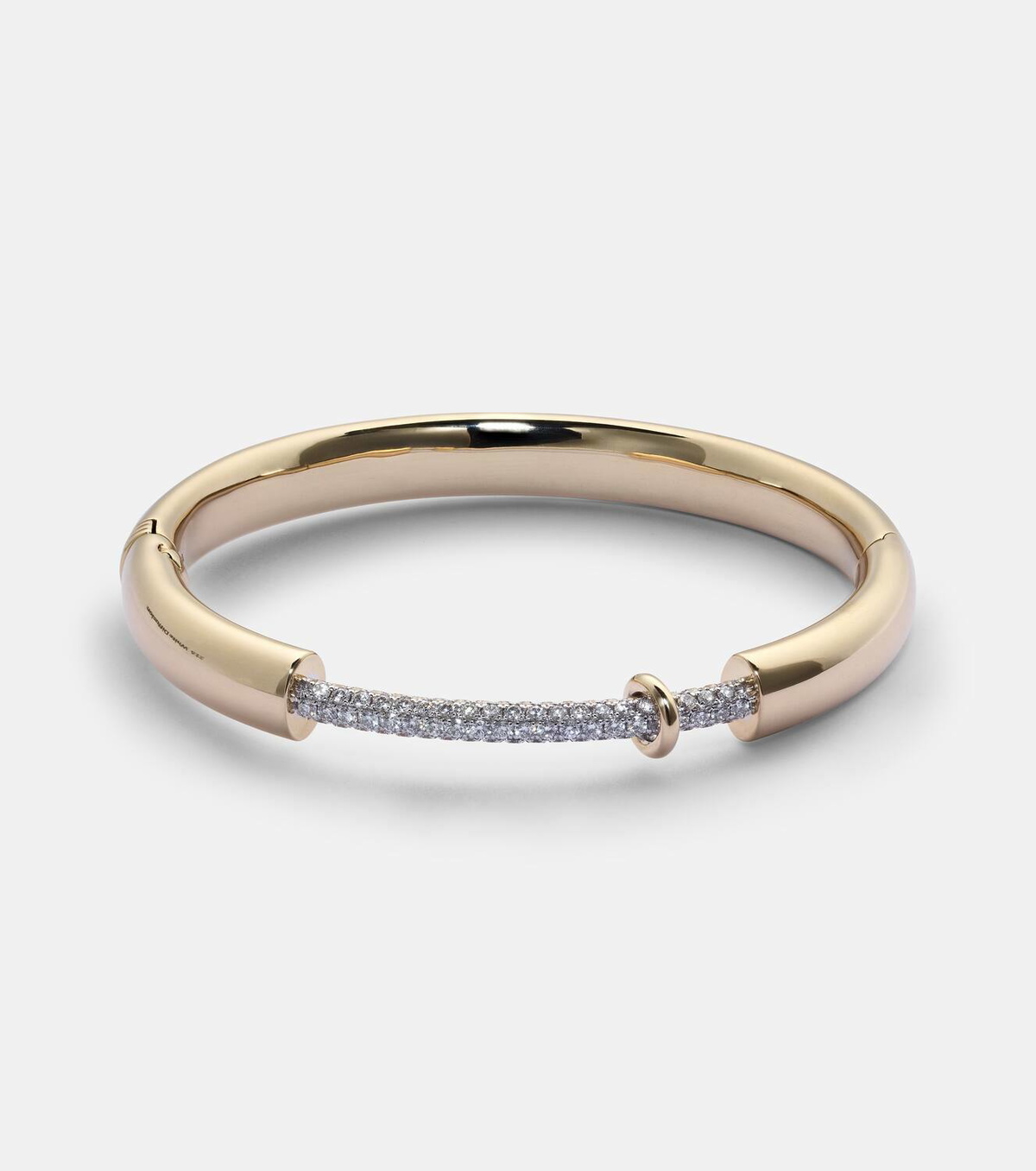 Rainbow K Endless 14kt gold bangle with diamonds